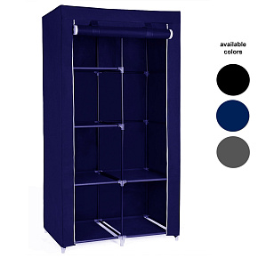 Herzberg HG-8010: Storage Wardrobe - Small (Black)