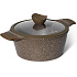 Just Perfecto JL-33: 2 Pieces Granite Cooking Pot (24cm) - Brown