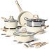 Just Perfecto JL-779: 15 Pieces Granite Cookware Set with Steamer - Biege