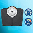 Klasická mechanická analogová koupelnová váha do 180 kg černá WEBBER BMI