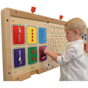 MASTERKIDZ Nástěnná Tabule Otevírání a Zavírání Zámků Posuvníky Tlačítka Montessori