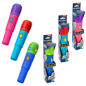 Mikrofon 21cm na baterie se světlem se zvukem 3 barvy v krabici 5x26x5cm