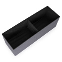 Čalouněný pikovaný puf 111x38 cm s úložným prostorem, lavice, truhla, tmavě šedá ModernHome