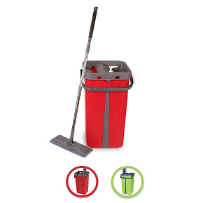 Cenocco CC-9077: Plochý mop s kbelíkem (zelený)