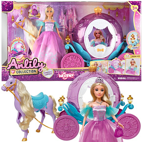 WOOPIE ROYAL Panenka Princezna Lily a Magický Kočár Kočár Příslušenství
