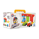 Garáž s autíčky 3ks + doplňky plast v krabici 27x14x15cm 