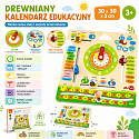 VIGA Dřevěný Vzdělávací Kalendář Hodiny Výuka Angličtiny Montessori