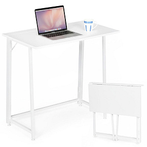 Biurko komputerowe składane 80x45 cm stolik pod laptopa białe ModernHome Biurko komputerowe składane 80x45 cm stolik pod laptopa białe ModernHome
