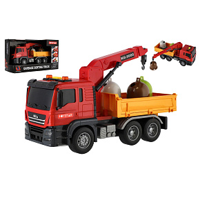 Auto nákladní městské služby plast 27cm na setrvačník na baterie se světlem se zvukem v krab. 31x19 Auto nákladní městské služby plast 27cm na setrvačník na baterie se světlem se zvukem v krab. 31x19