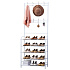 Herzberg HG-03381 : Porte-manteau d'entrée à 4 niveaux avec organisateur de rangement pour chaussures 60x170 cm