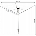Suszarka ogrodowa na pranie 60 m powierzchni suszenia świder do montażu + pokrowiec gratis MultiGarden
