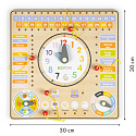 Dřevěná manipulační tabule kalendář hodiny ECOTOYS