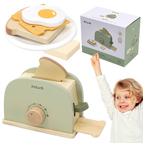 VIGA PolarB Dřevěný Set Toustovač Zelený + Příslušenství