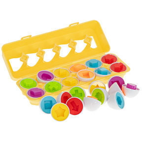 Układanka edukacyjna sorter dopasuj kształty jajka 12 sztuk