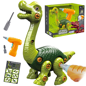 WOOPIE Dinosaurus ke Skládání Stavebnicová Sada + Vrtačka 31 ks.