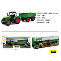 Lebula sada traktor s přívěsem velké vozidlo měřítko 1:24 zelený