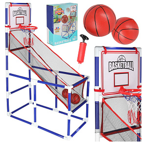 Basketbal hra dovednostní sportovní přenosná basketball 2 míče pumpička