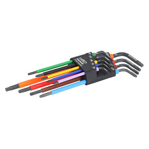 Sada barevných imbusových klíčů dlouhých TORX® - 9ks