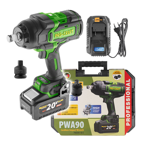 Aku rázový utahovák Procraft PWA90