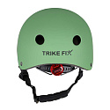 Dětská cyklistická helma Trike Fix dětská nastavitelná LED S 48-54cm tmavě zelená
