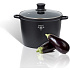 Royalty Line RL-AD28M: Marble Coated Casserole With Glass Lid - 28cm