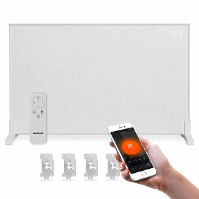 Grzejnik na podczerwień z wyświetlaczem LED panel grzewczy 60x120 cm promiennik IR 1200W WIFI Grzejnik na podczerwień z wyświetlaczem LED panel grzewczy 60x120 cm promiennik IR 1200W WIFI