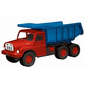 Auto Tatra 148 plast 73cm v krabici - červená kabina modrá korba