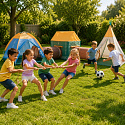 Stan pro děti domek teepee do domu zahrady wigwam + tunel sada 5v1 coil