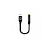 Audio adaptér textile lightning / jack (samice) 0,15 m černý
