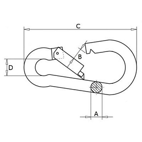 L Karabina do lana 8x80mm DIN5299 C