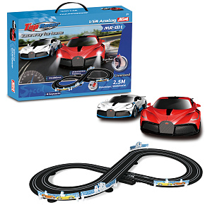 Lebula tor wyścigowy samochodowy zestaw autek tory wyścigowe licencja bugatti 2.5m skala 1:64