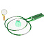 Badminton sada dětská kov/plast 2 pálky + 1 košíček 2 barvy v síťce 23x45x6cm