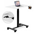 Mobilne biurko 70x48 cm stolik pod laptopa regulacja wysokości 71,5-112 cm biały blat ModernHome