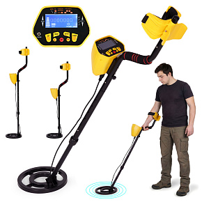 Detektor kovů 3 režimy pro hledání zlata, stříbra, mincí, pinpoint, LCD