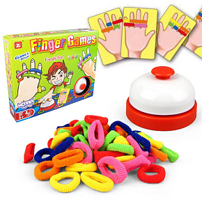 WOOPIE Dovednostní hra FINGER GAMES Barevné gumičky 4+ WOOPIE Dovednostní hra FINGER GAMES Barevné gumičky 4+