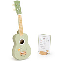 Viga Dřevěné Ukulele Kytara Pro Děti Zelené S Notami