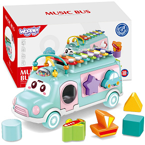 WOOPIE BABY Samochodzik Muzyczny Sorter z Cymbałkami Zielony