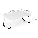 Skládací stolek pod notebook do postele 60x40 cm bílý ModernHome