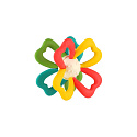 Točáček kytka babyted silikon/plast 9,5x5cm na kartě 0m+