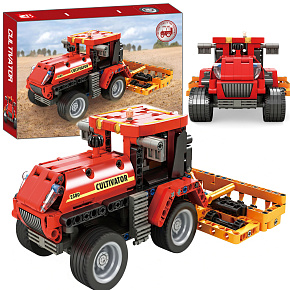 Lebula klocki konstrukcyjne zestaw 485 el. elementów traktor z kultywatorem