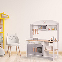 Dřevěná kuchyňka pro děti MDF MODERN CLASSIC s příslušenstvím 82 cm šedá