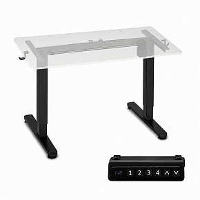 Stelaż biurka elektryczny regulacja wysokości 72-118 cm blat do 160 cm czarny ModernHome Stelaż biurka elektryczny regulacja wysokości 72-118 cm blat do 160 cm czarny ModernHome