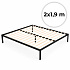 Łóżko metalowe 190x200 cm ze stelażem minimalistyczna czarna rama ModernHome