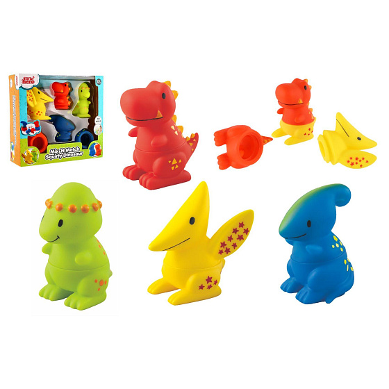 Dinosaurus skládací gumový v krabici 26x24x8cm 12m+
