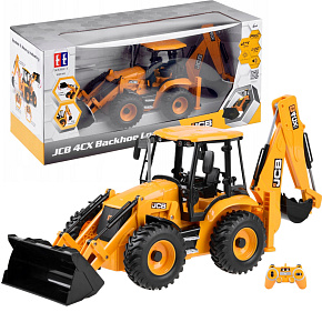 Lebula zdalnie sterowany samochód auto rc pilot koparka jcb pojazd metal żółta