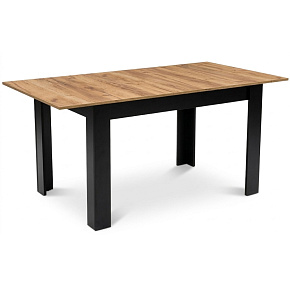 Rozkládací obdélníkový stůl 120-160x80 cm do kuchyně jídelny pro 4-6 osob dub craft