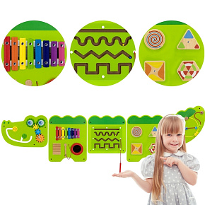 VIGA Senzorický Manipulační Stůl Krokodýl Certifikát FSC Montessori
