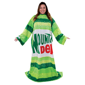 Snuggie Original - Blanket Fleece - with sleeves - Mountain Dew Green retro