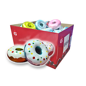Velká sada vánočních ozdob - Donuty 9 x 4 cm, 60 ks