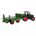 Lebula sada traktor s přívěsem velké vozidlo měřítko 1:24 zelený